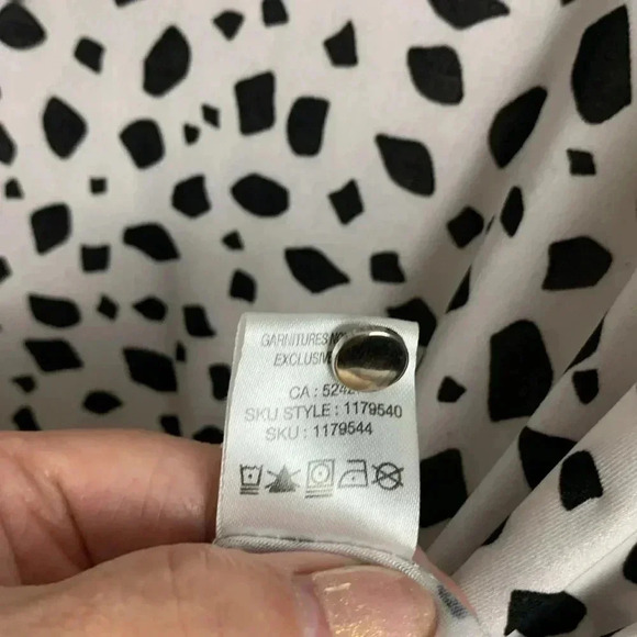 Lily Morgan  four season tunic top w tons of stretch, black on white - Picture 9 of 9